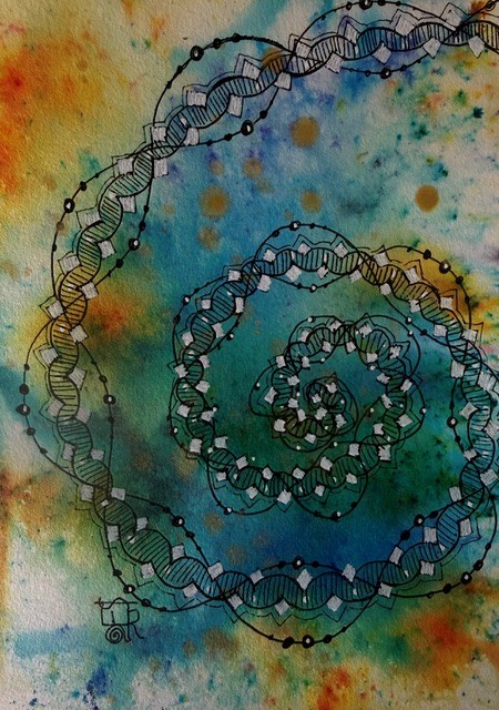 Zentangle watercolor
