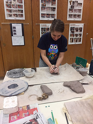hand building with clay