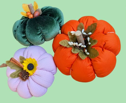 sewing plush pumpkin