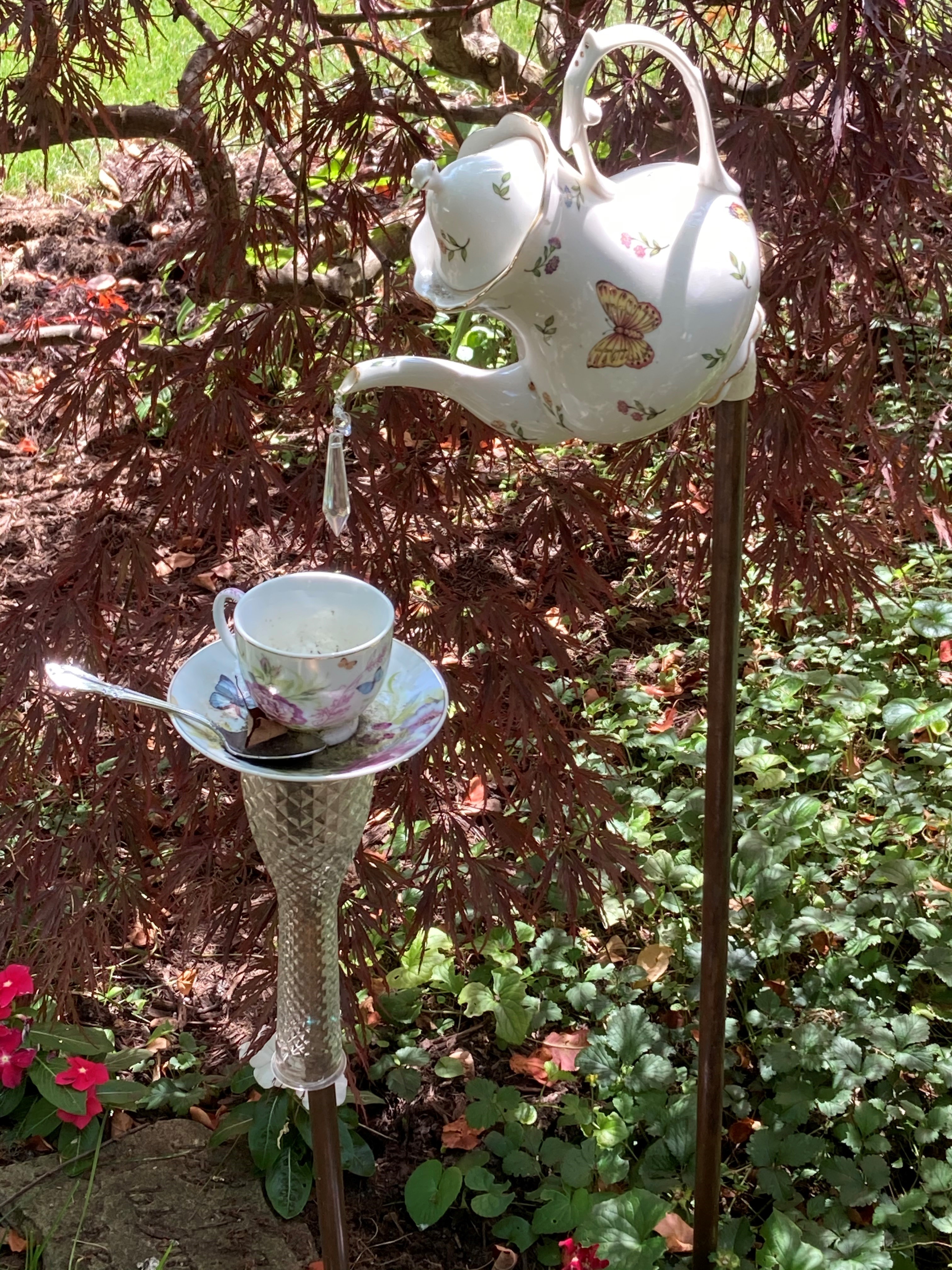 Teapot garden art